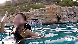 Certain Outdoor public sex, showing pussy and underwater creampie